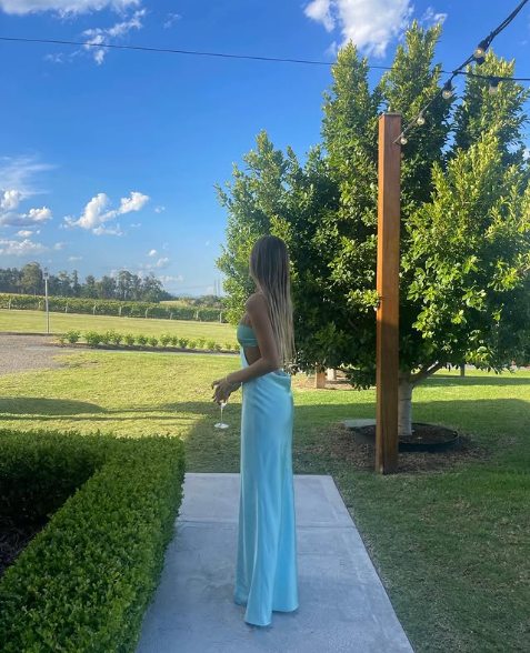 Light Blue Prom Dress Long Evening Dress