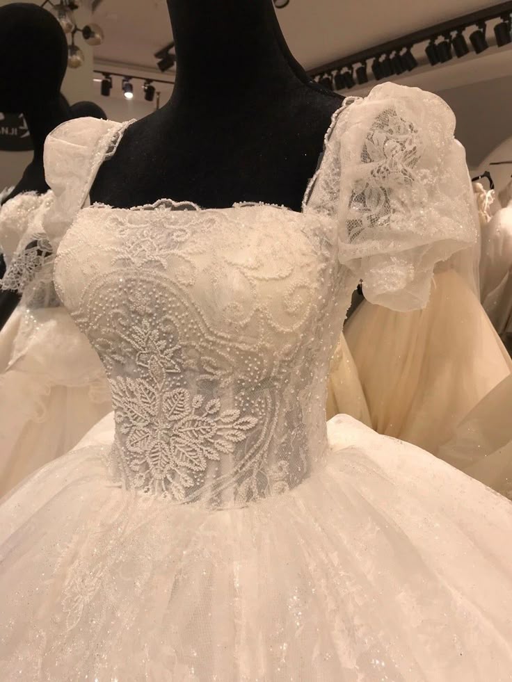 Luxury Wedding Dresses, Popular Lace A-line Bridal Gowns