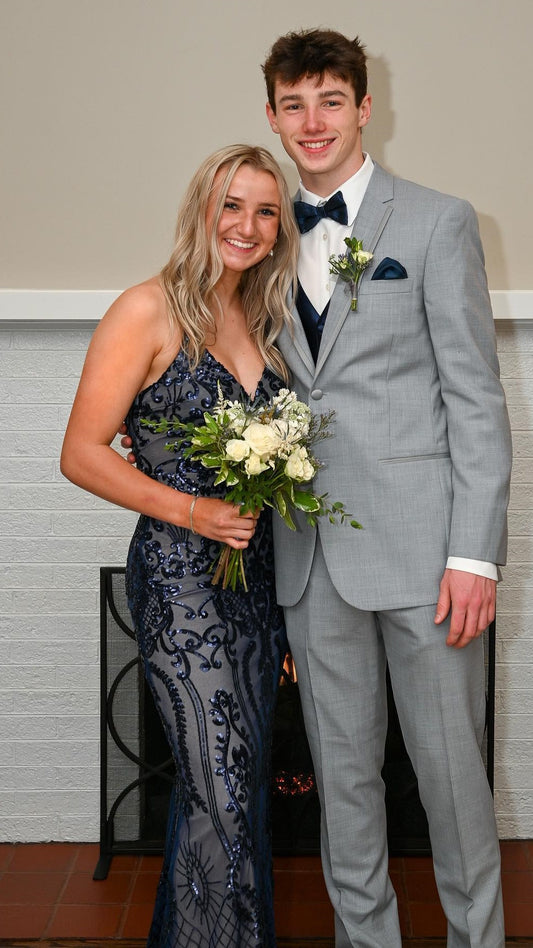 Black Applique Mermaid Long Prom Dresses, LTP3499