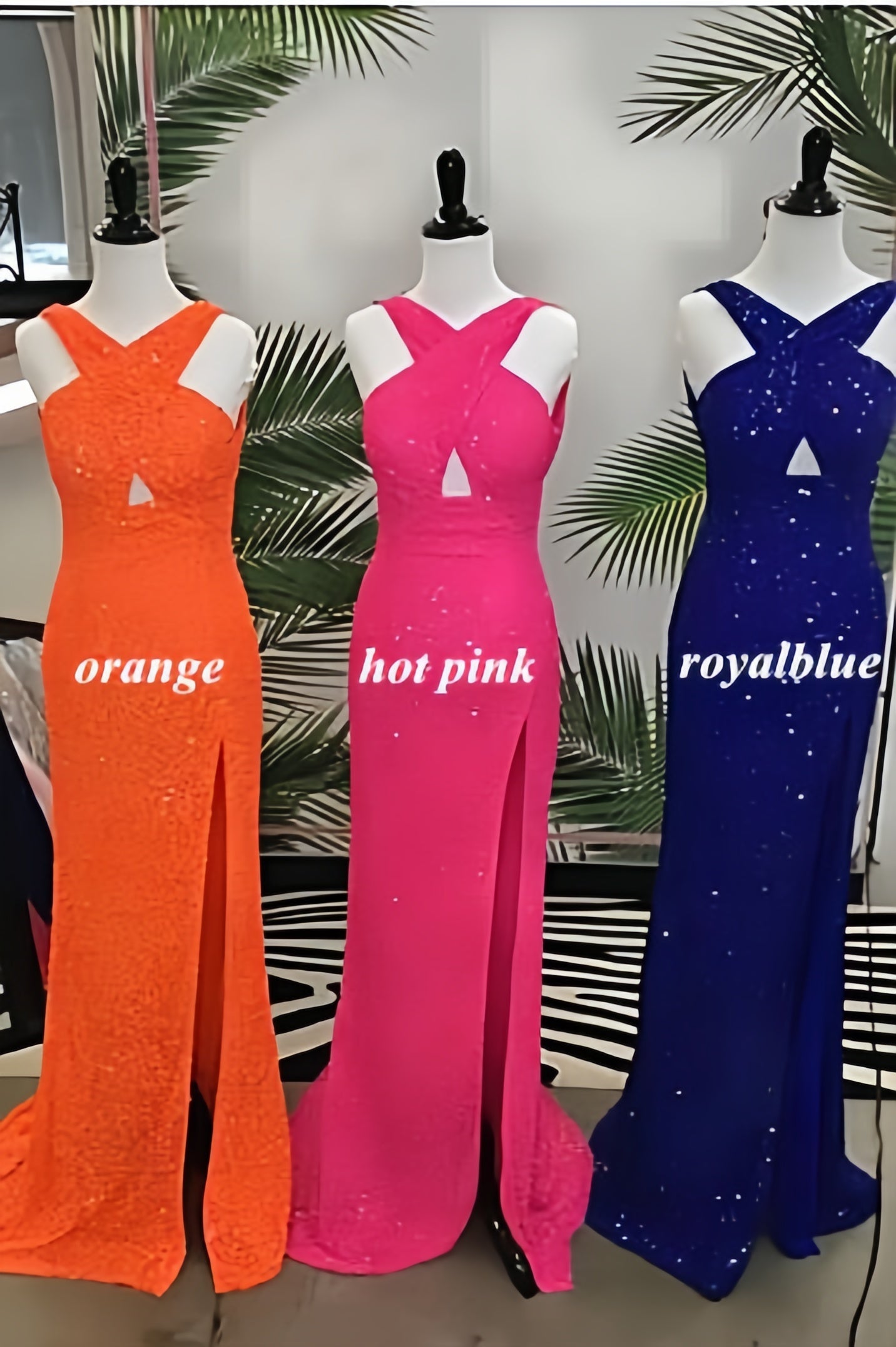 Black Sequin Mermaid Prom Dress With Slit, LTP3505