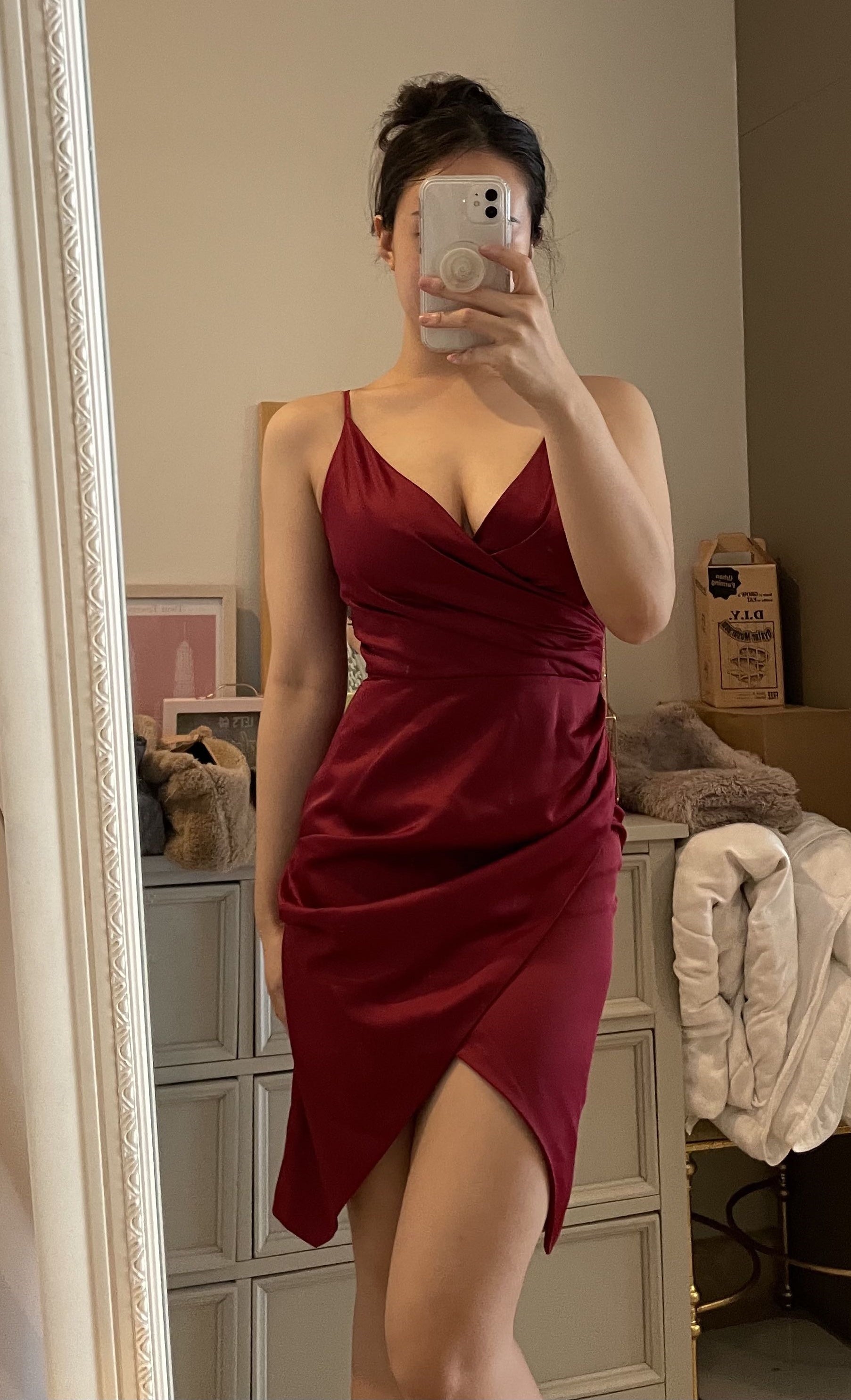 Burgundy V-Neck Tight Homecoming Dresses, LTP2975 – Laylatailor Shop Burgundy V-Neck Tight Homecoming Dresses, LTP2975 – Laylatailor Shop