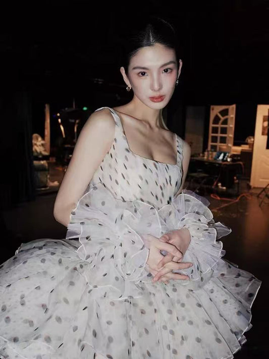 Chic Homecoming Dresses Dots Short Dance Party Dress,LTP3898