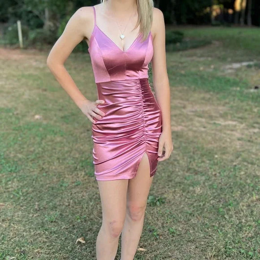 Custom Made High Quality Pink Homecoming Dress Semi Formal Gown, LTP2971
