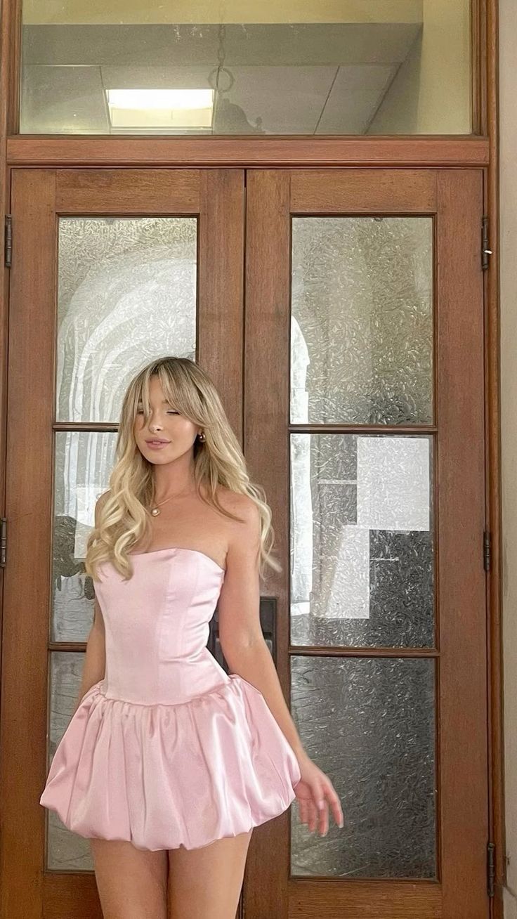 Cute Pink Strapless Homecoming Dress, Short Party Dress,LTP3527