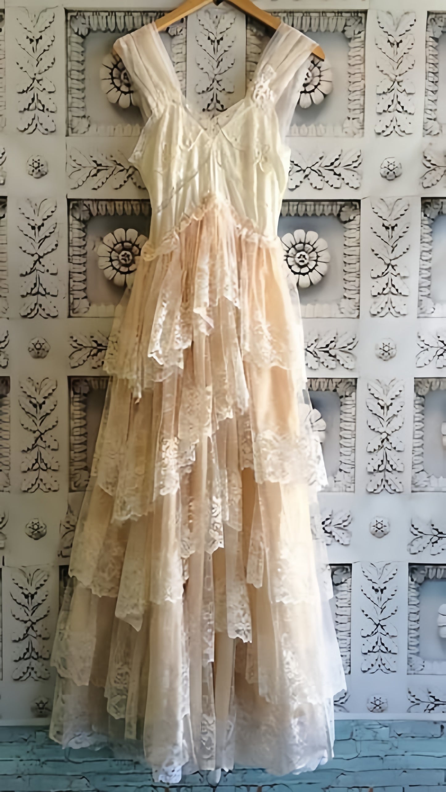 Cute Vintage Lace Champagne Prom Dresses Tulle Evening Party Dress,LTP4061