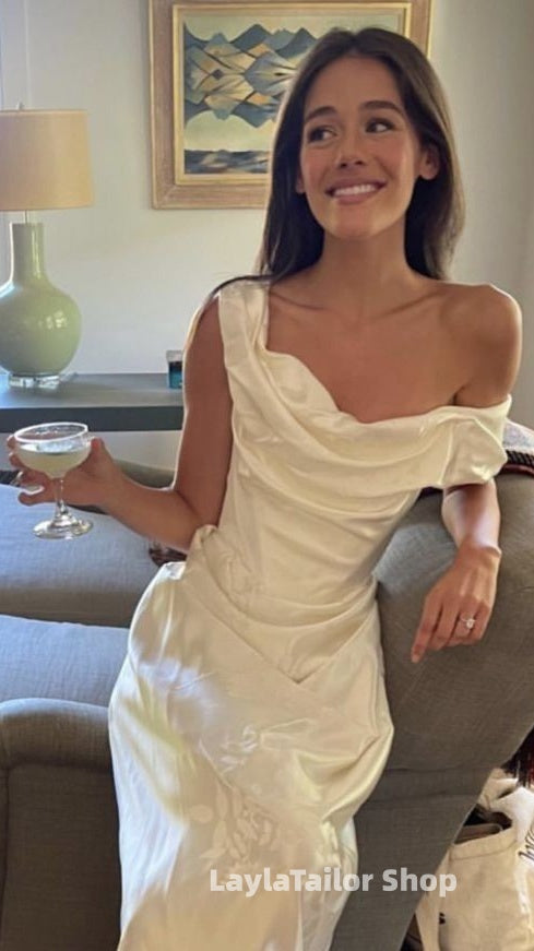 Elegant Ivory Off The Shoulder Prom Dresses Floral Print Wedding Party Dress,LTP4597