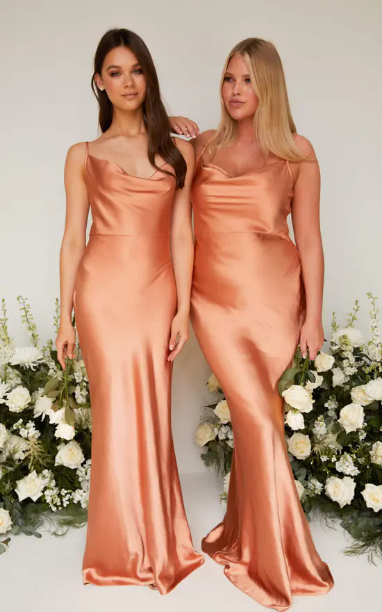 High Quality Satin Long Bridesmaid Dresses