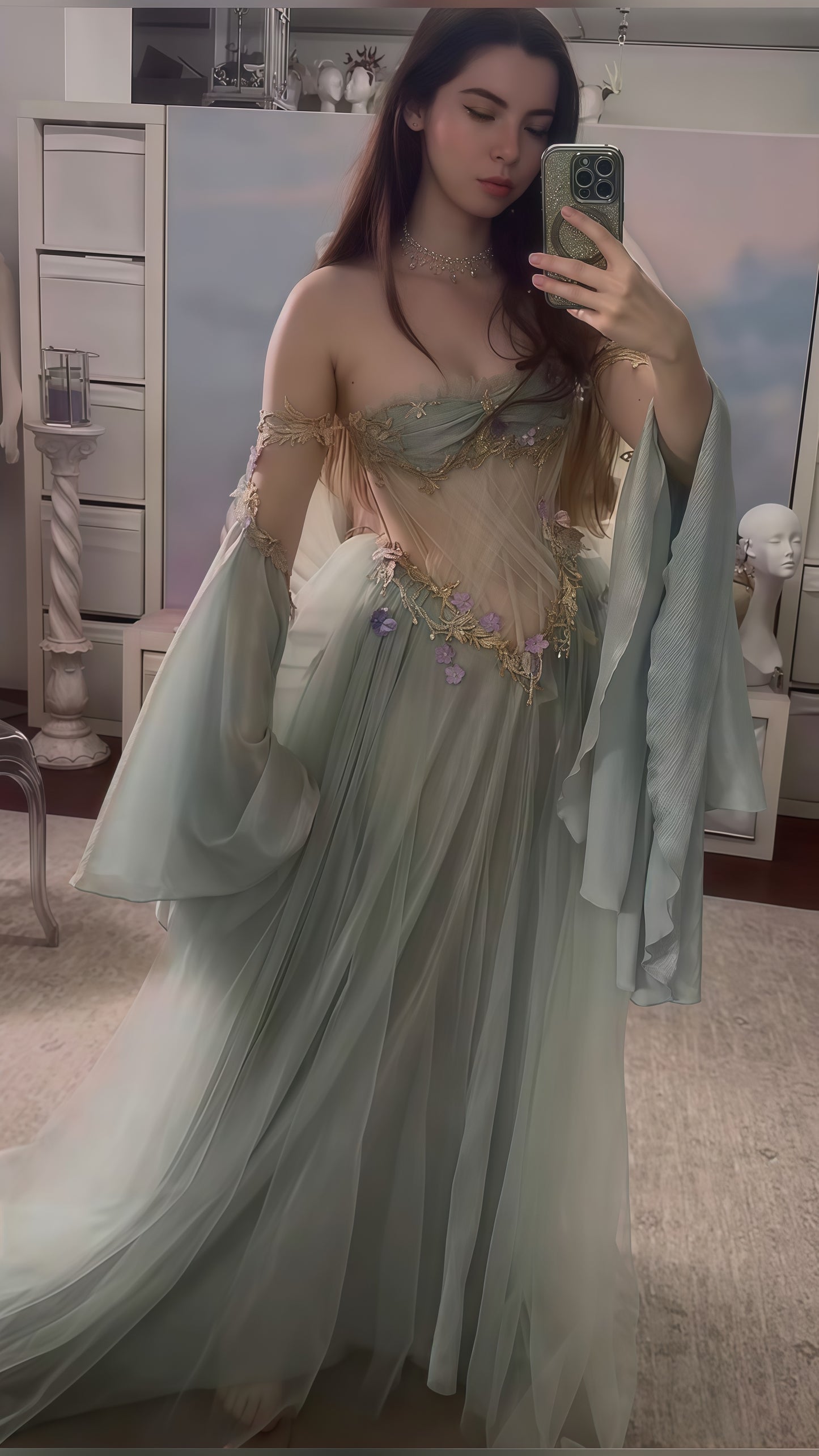 Fairy Off The Shoulder A-line Prom Dress, Birthday Party Dress,LTP3657