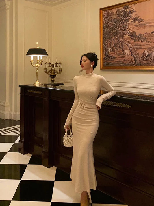 Gorgeous Mermaid High Neckline Ivory Date Night Dress Prom Dresses Birthday Outfits , LTP3620