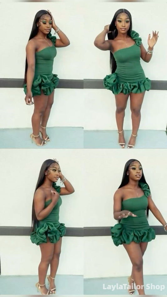 Green Homecoming Dresses Black Girl Tight Short Hoco Dress
