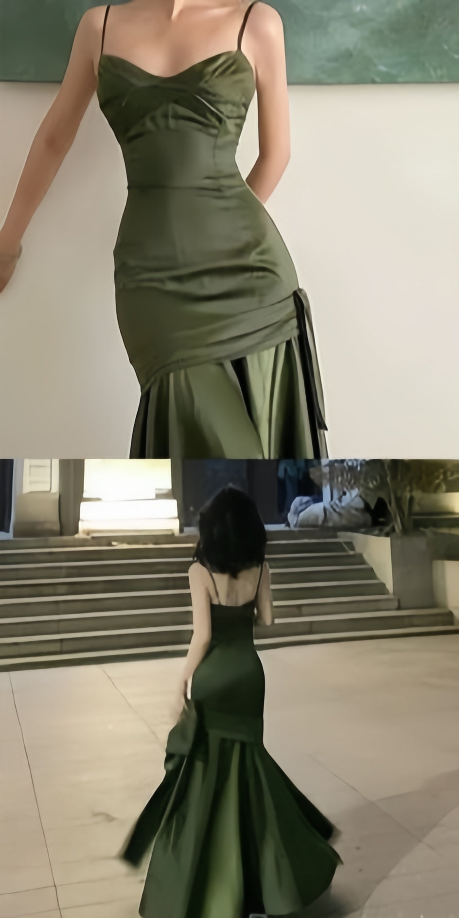 Green Mermaid Long Prom Formal Dress, LTP3450