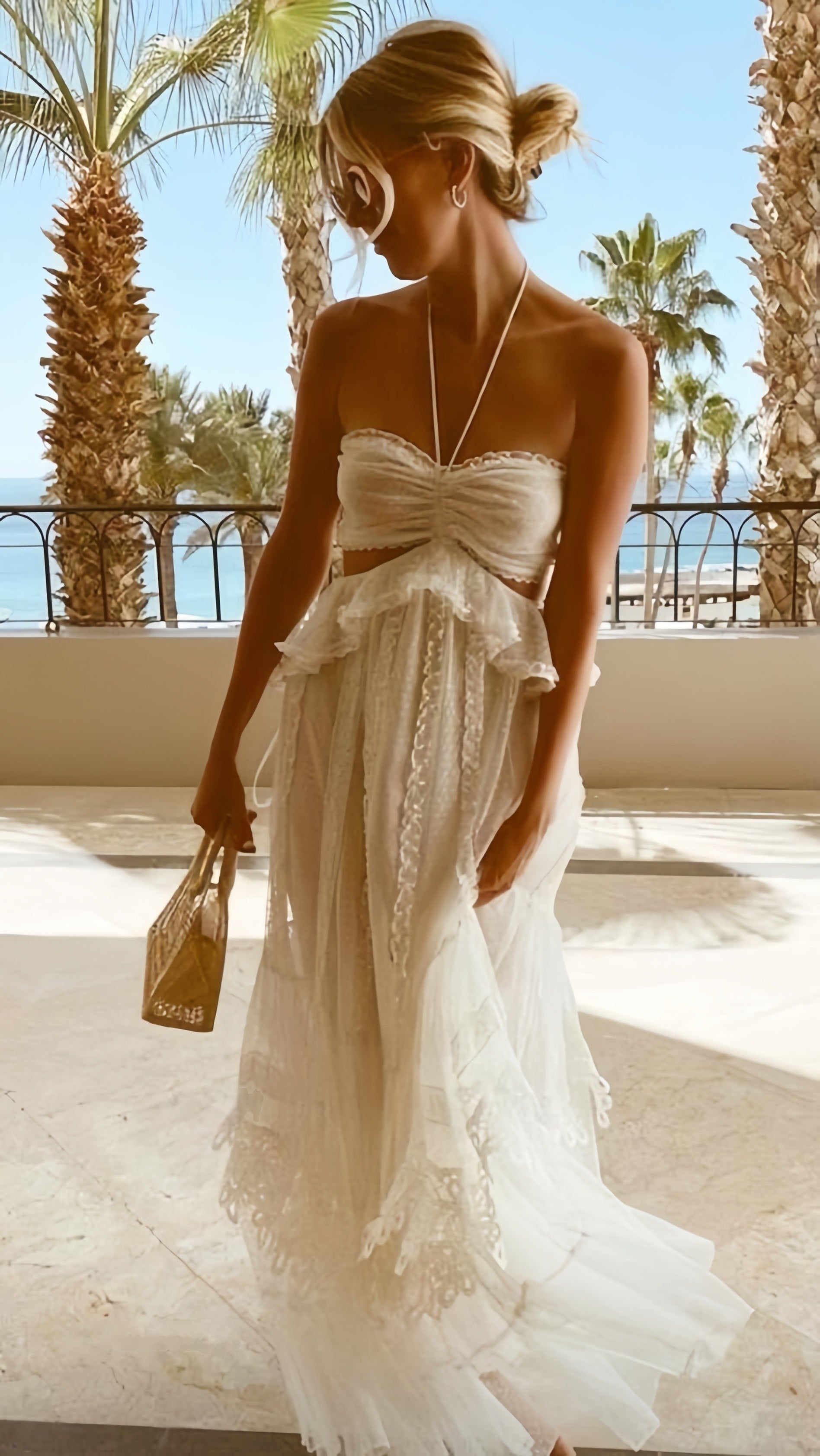 Halter Ivory Lace Evening Prom Dress, LTP3483 Laylatailor Shop Halter Ivory Lace Evening Prom Dress, LTP3483 Laylatailor Shop