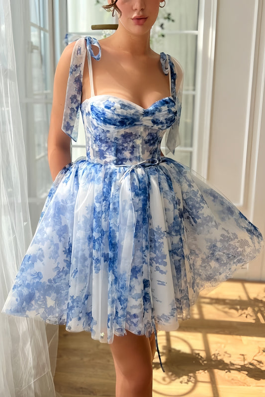High Quality Chiffon Floral Print Homecoming Dresses, LTP3367