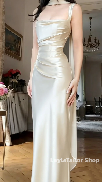 High Quality Sheath Long Prom Dresses Satin Evening Party Dress,LTP4522