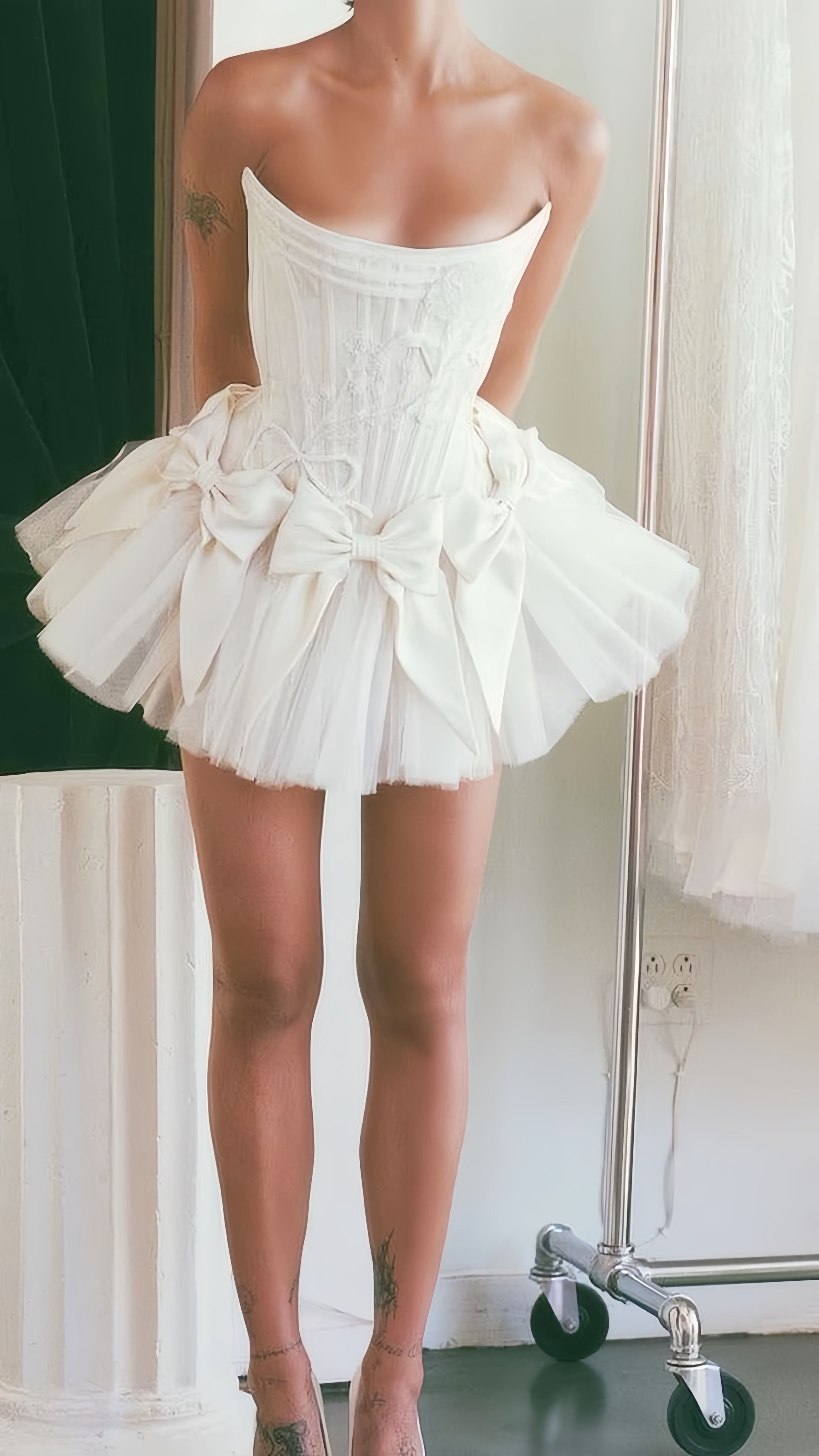 Ivory Strapless Wedding Dress, Short Hoco Prom Dress, LTP3431 Laylatailor Shop Ivory Strapless Wedding Dress, Short Hoco Prom Dress, LTP3431 Laylatailor Shop