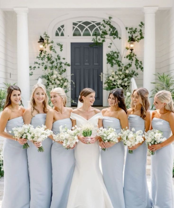Light Blue Crinkle Bridesmaid Dresses, Sleeveless Floor Length Bridesmaid Dress, LTP3288