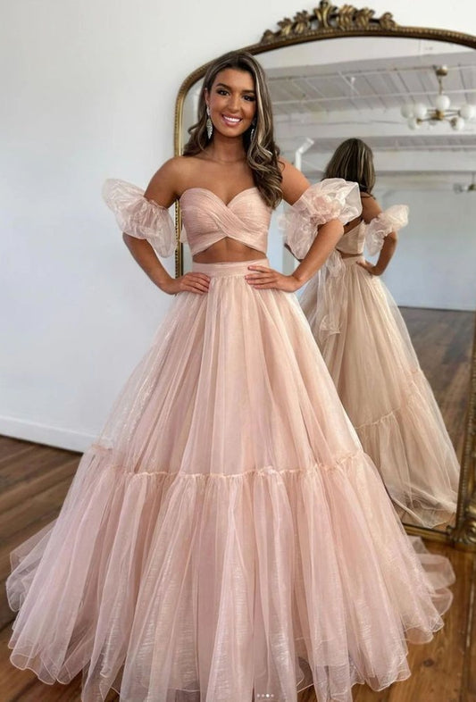 Light Pink Evening Prom Dresses, Long Formal Party Dress, LTP3439