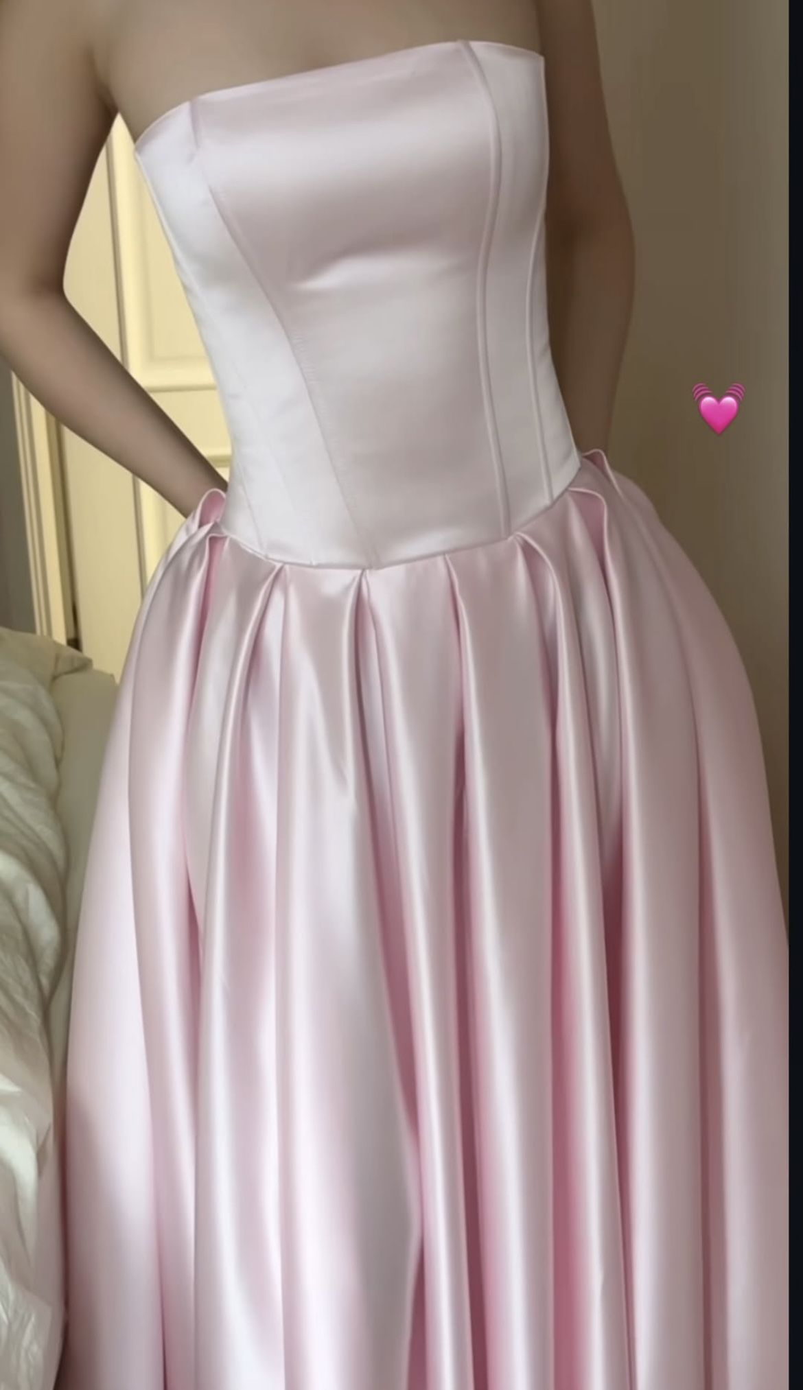 Light Pink Prom Dresses Strapless Evening Dress A-Line Party Dress Satin Formal Outfits,LTP4263