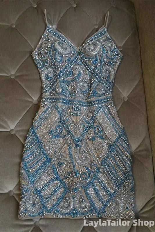 Luxury Beaded Bodycon Homecoming Dresses