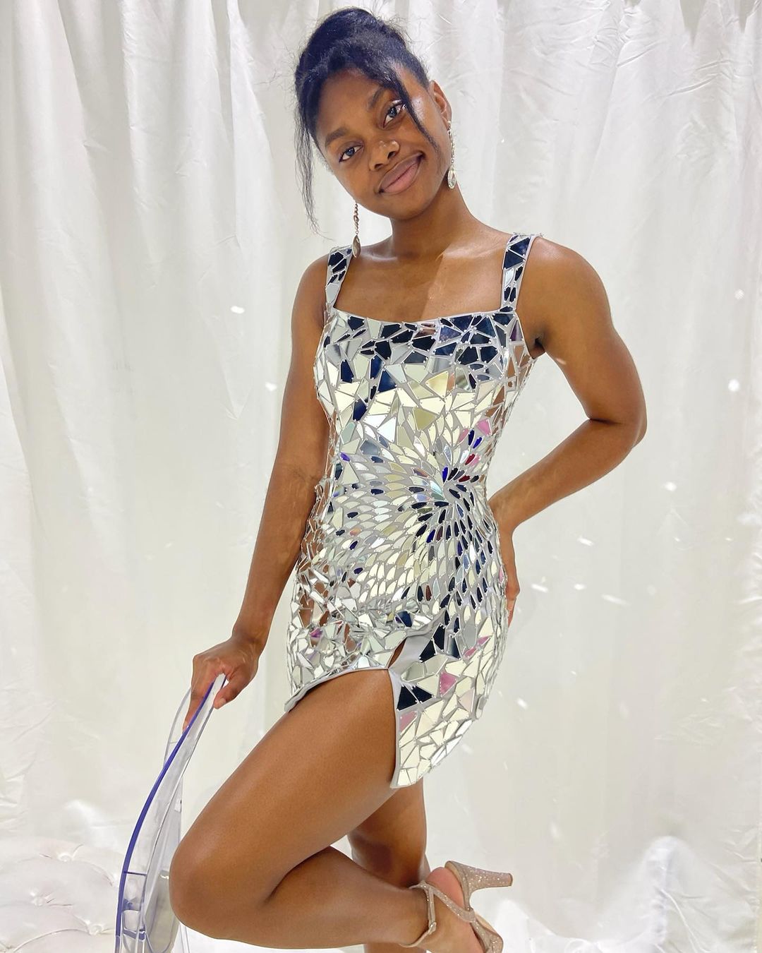 Modern Stylish Mirror Dress Glass Short Homecoming Dress, LTP3321