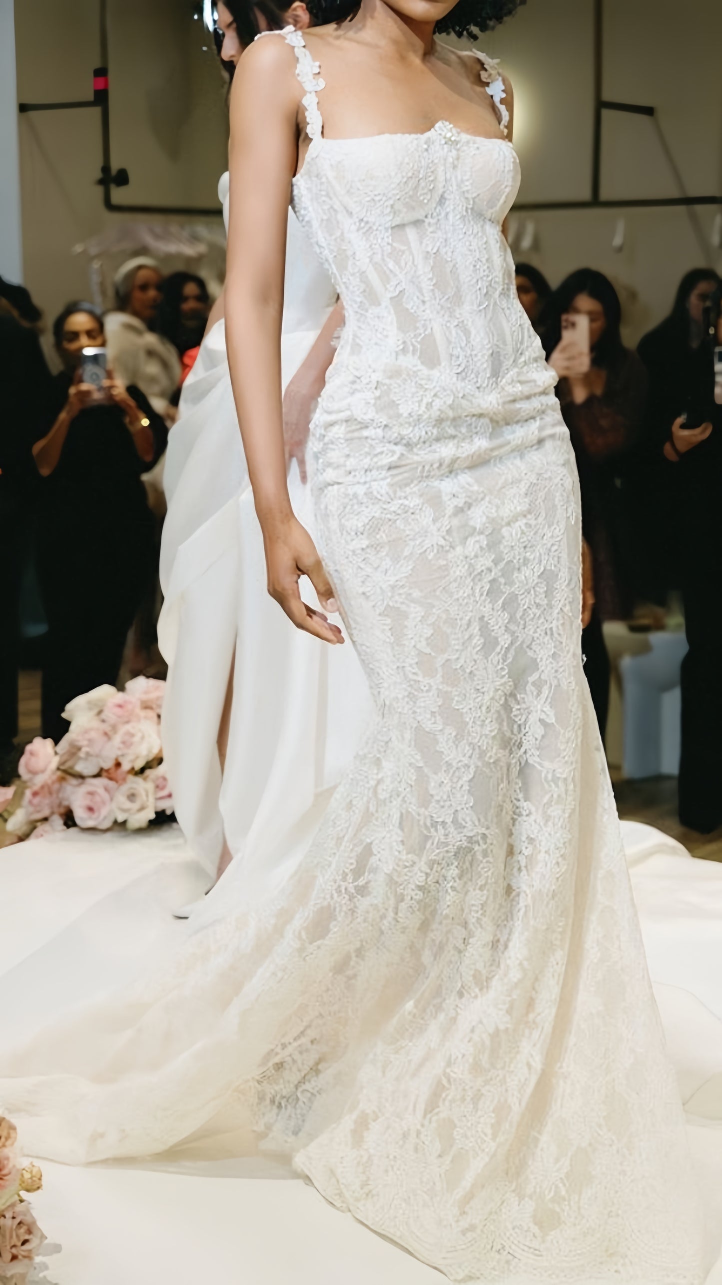 Off White Lace Mermaid Wedding Dresses, LTP3497