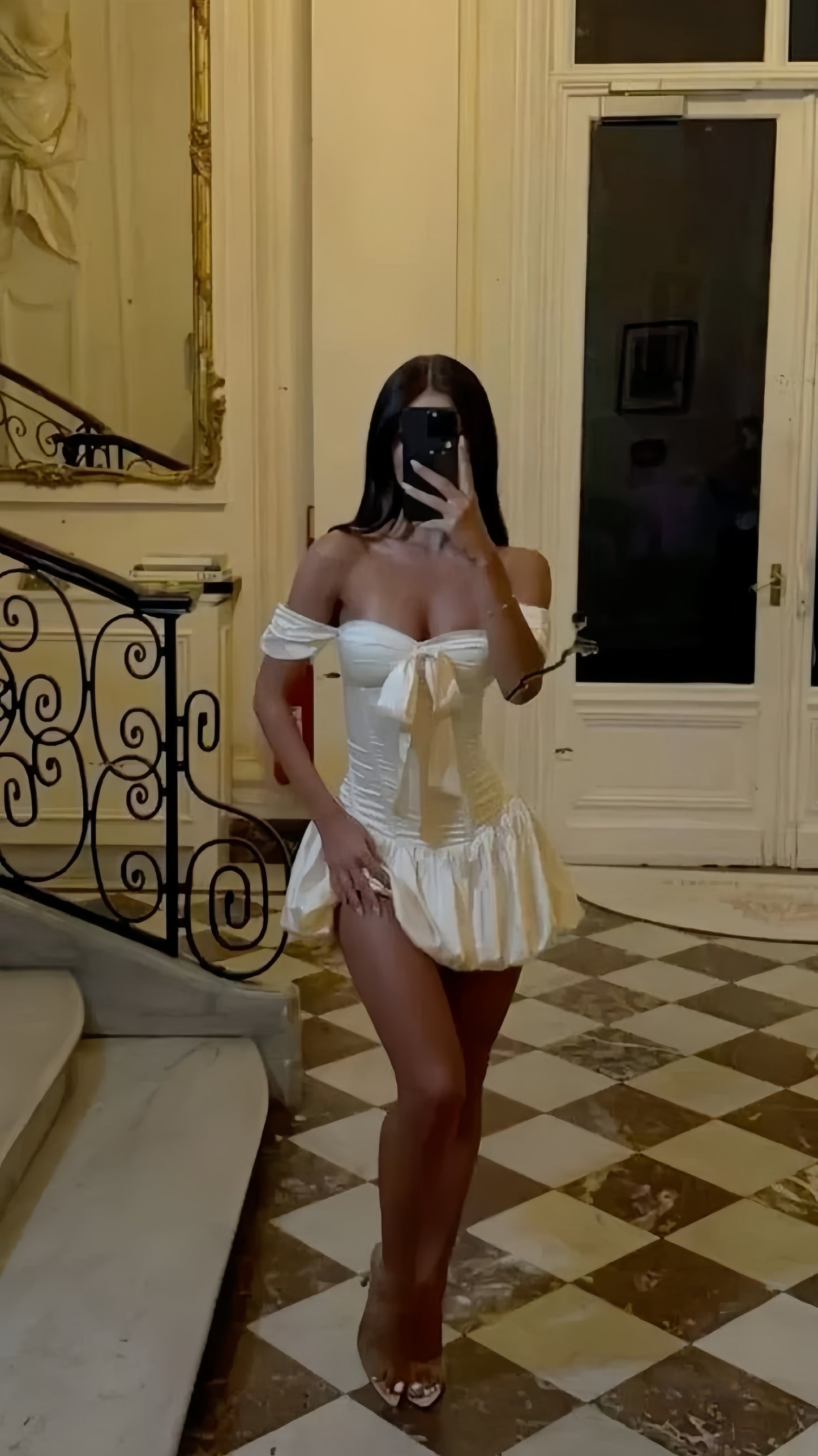 Off The Shoulder Ivory Mini Homecoming Dresses, LTP3788