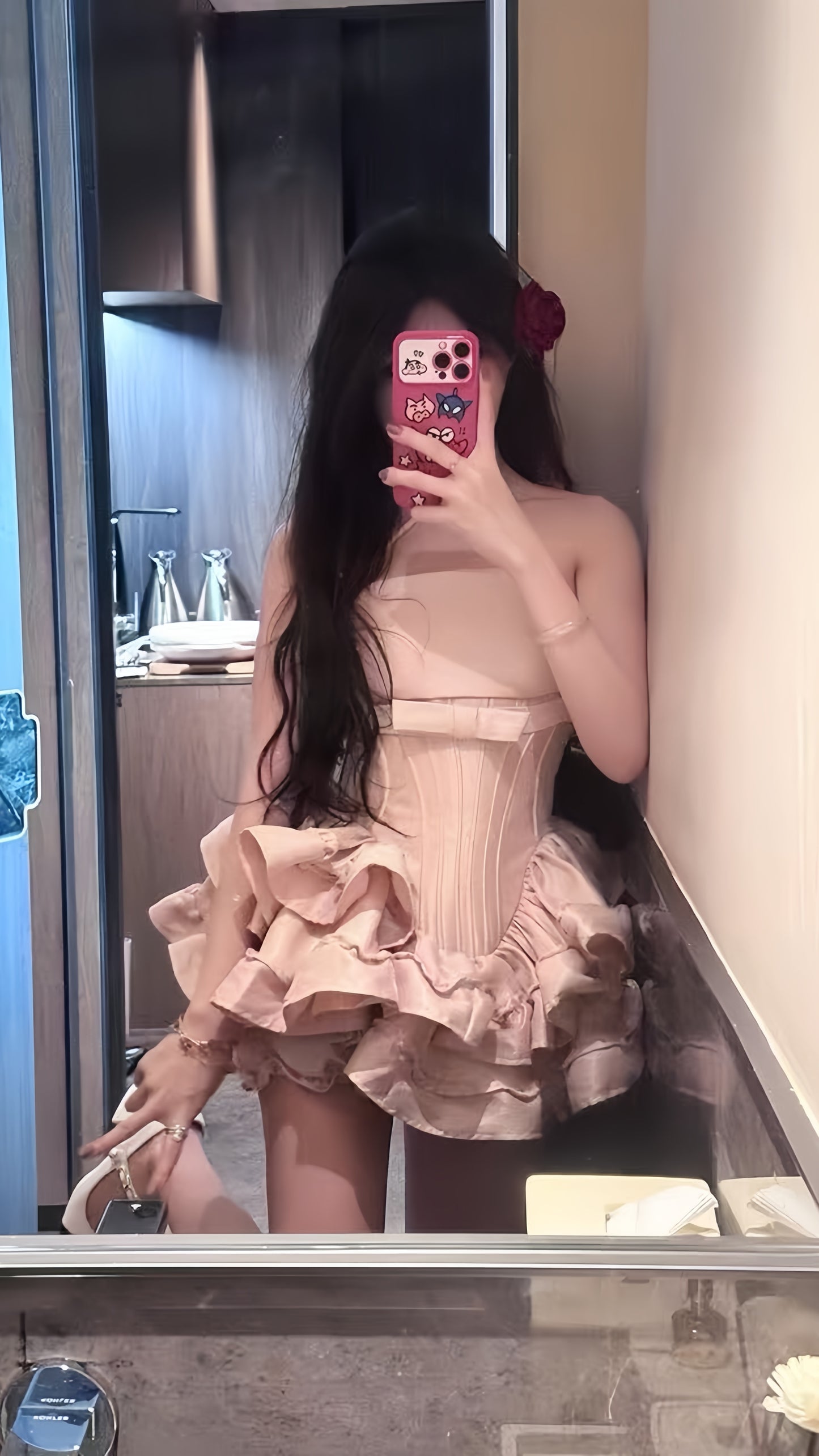 Pink Homecoming Dresses Mini Party Dress Birthday Prom Graduation Dresses,LTP4234