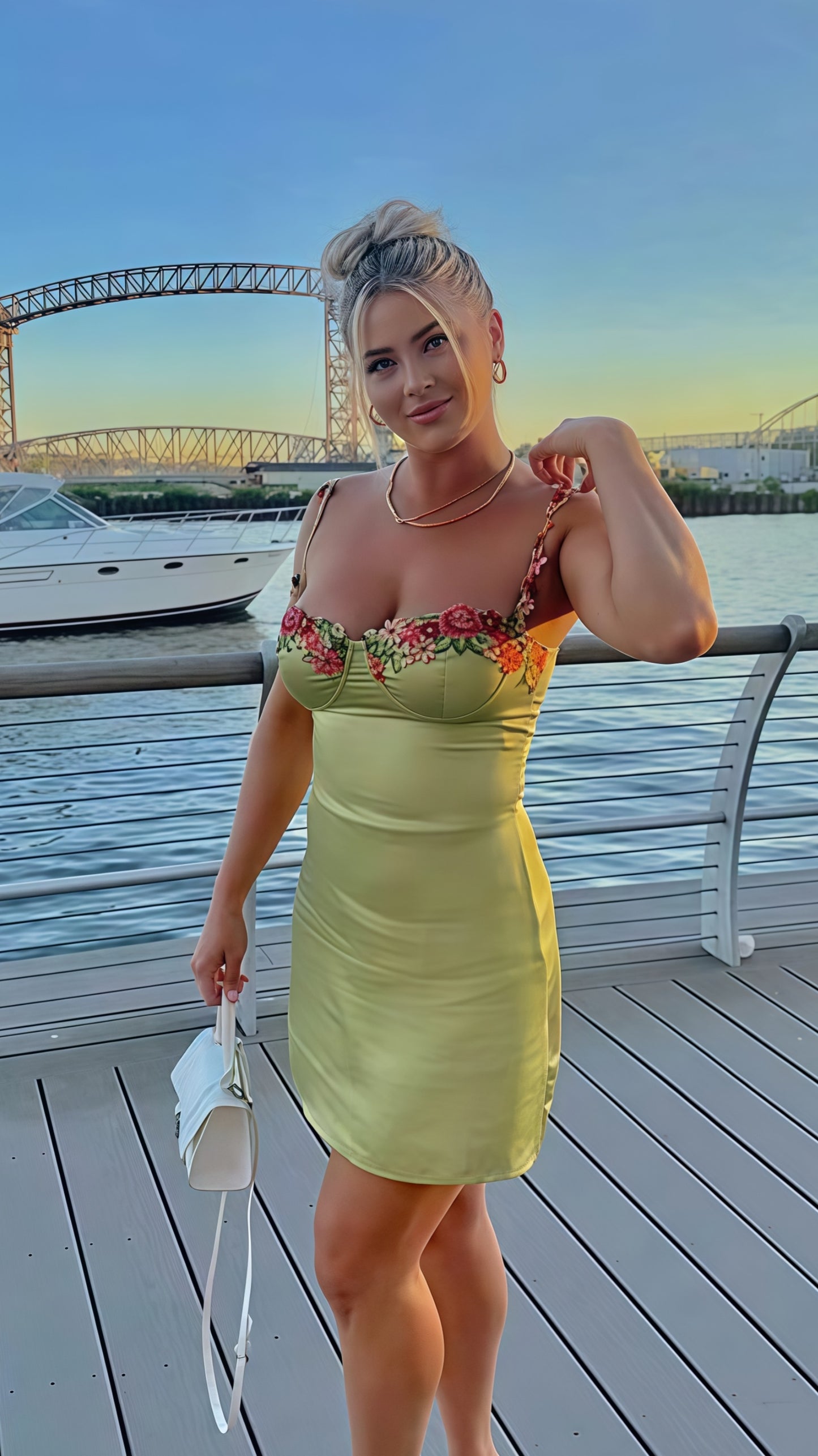 Popular Olive Green Floral Homecoming Dresses Girls Summer Dress, LTP3778