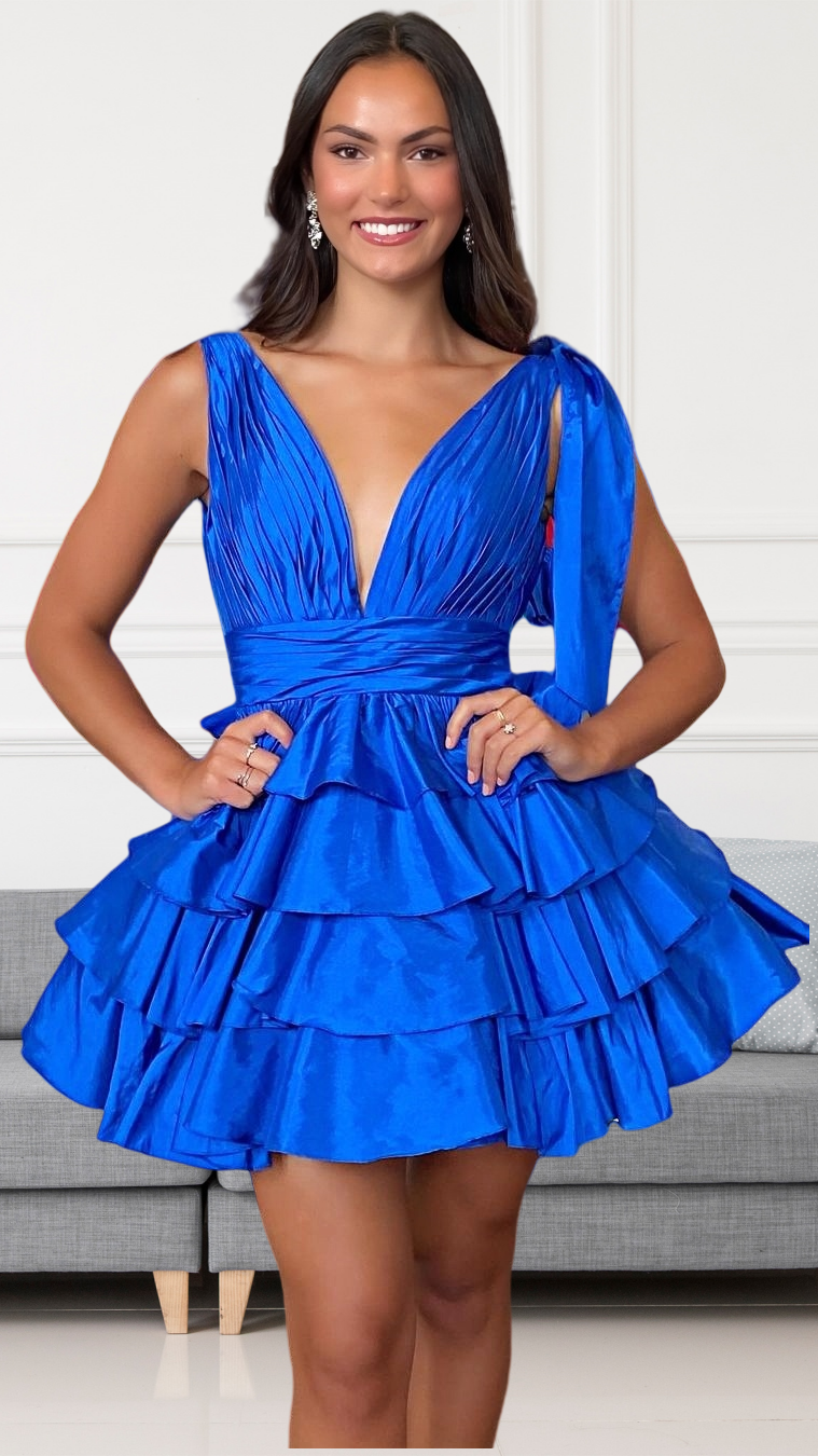 Royal Blue V-Neck Homecoming Dresses A-Line School Dance Dress,LTP3363 Laylatailor Shop Royal Blue V-Neck Homecoming Dresses A-Line School Dance Dress,LTP3363 Laylatailor Shop