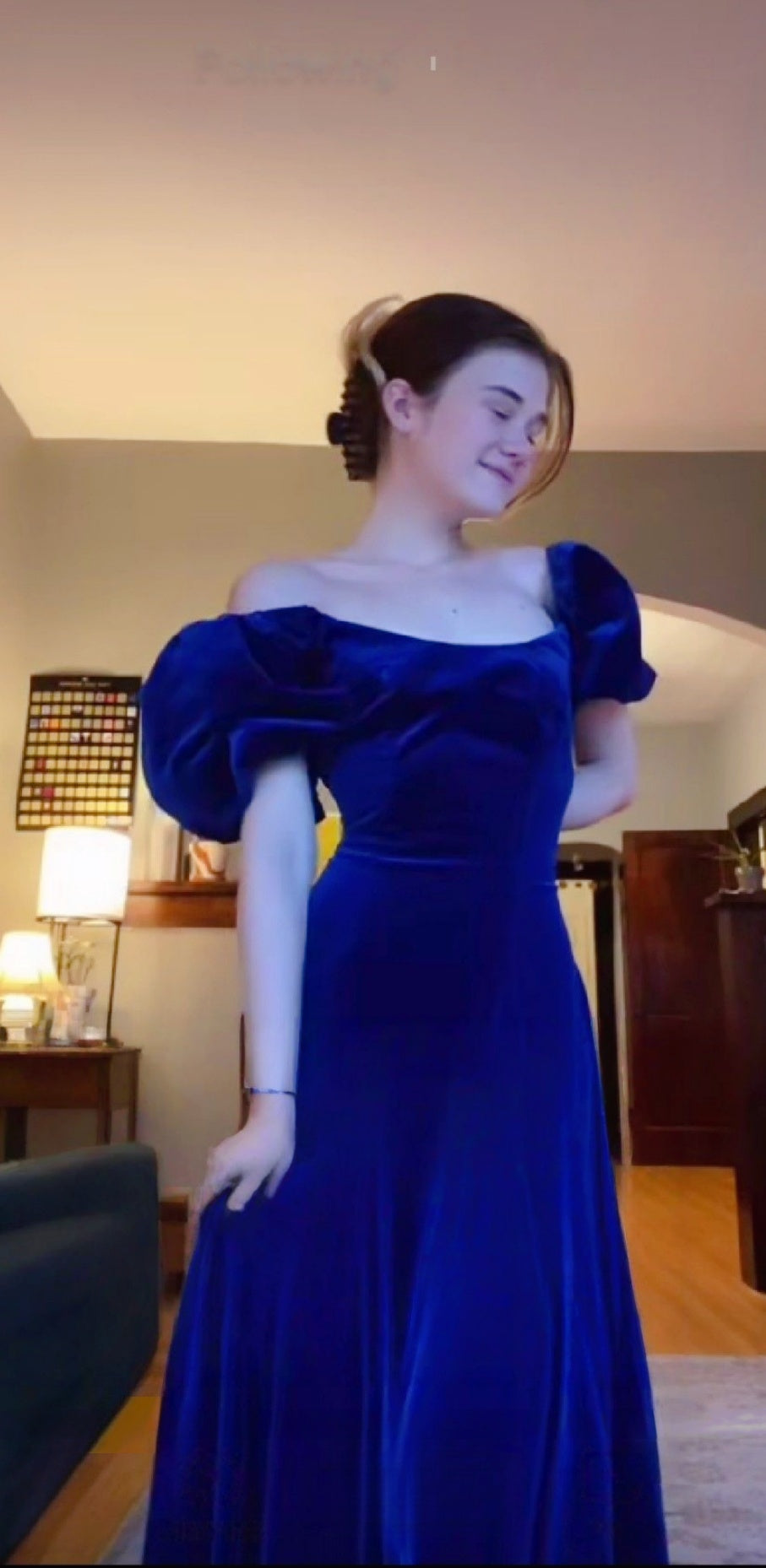 Royal Blue Velvet Prom Dress Full Length Evening Party Dresses,LTP4288