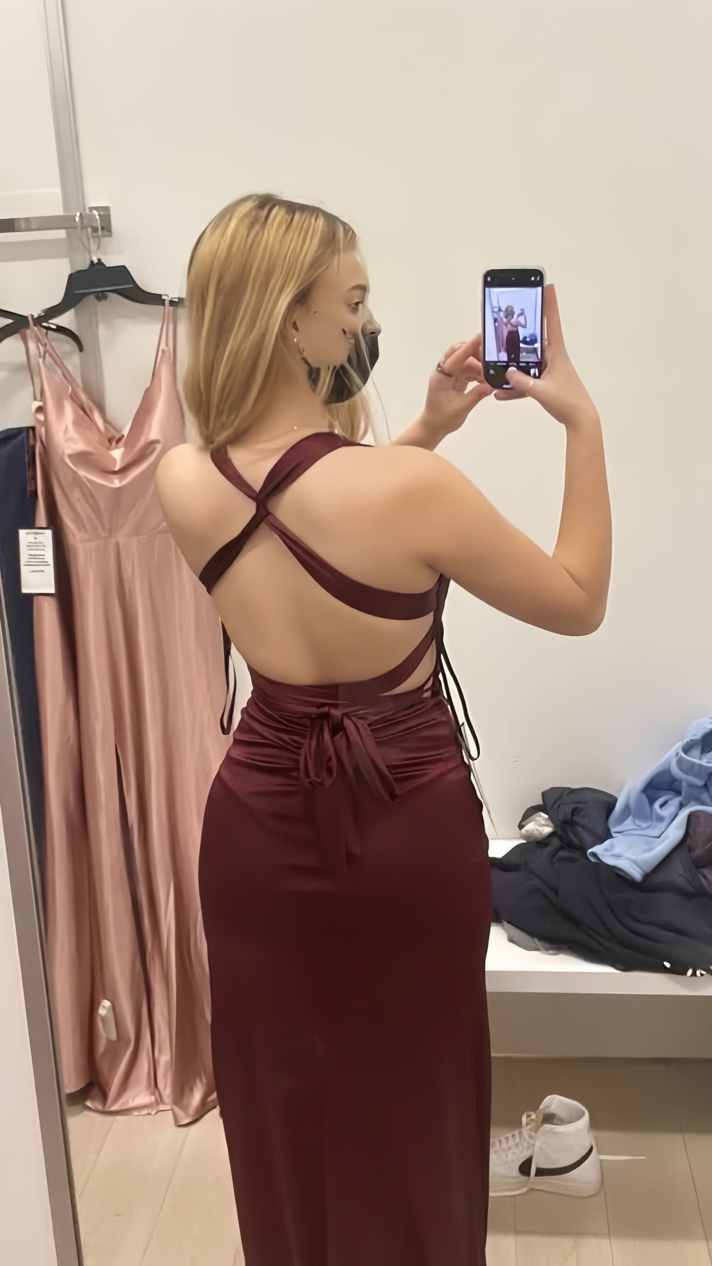 Sexy Blue Mermaid Prom Dresses Long Evening Dress V-Neck Formal Gown,LTP3983