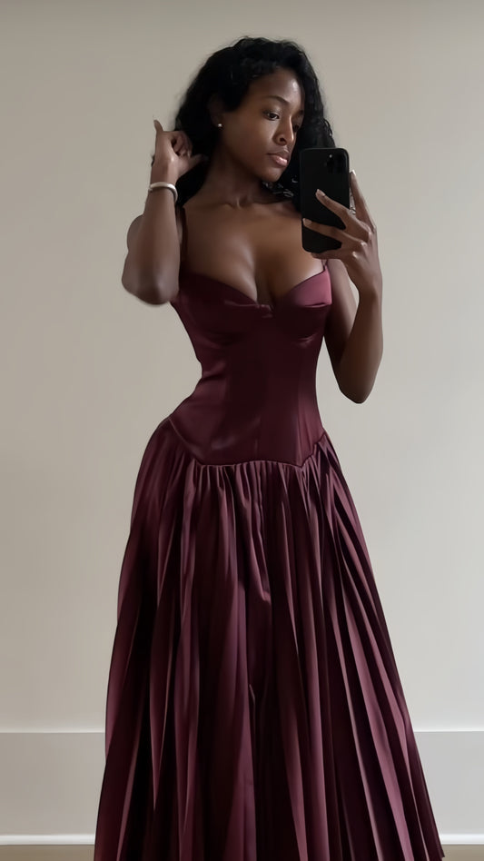 Spaghetti Straps A-line Maroon Party Dress,LTP3537