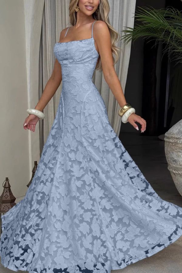 Spaghetti Straps Lace A-line Prom Dresses Senior Formal Dress,LTP4384