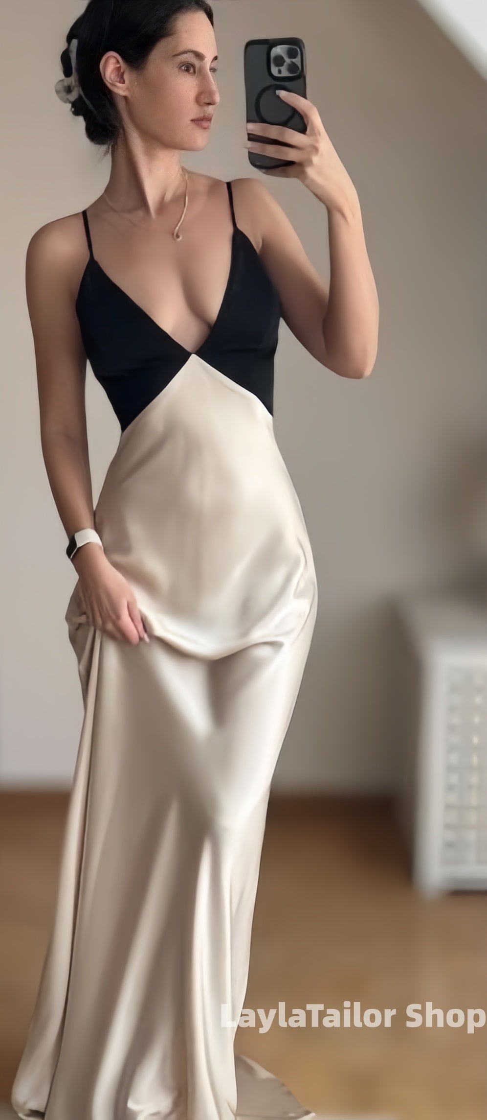 Spaghetti Straps V-Neck Sheath Long Prom Dresses,LTP3643