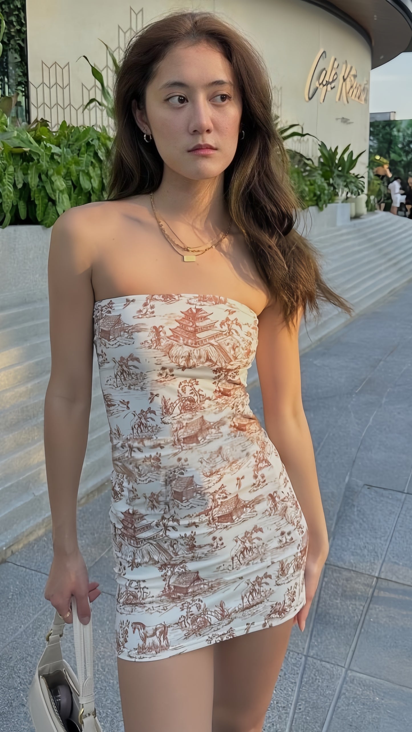 Strapless Floral Bodycon Homecoming Dresses Short Dress ,LTP3895