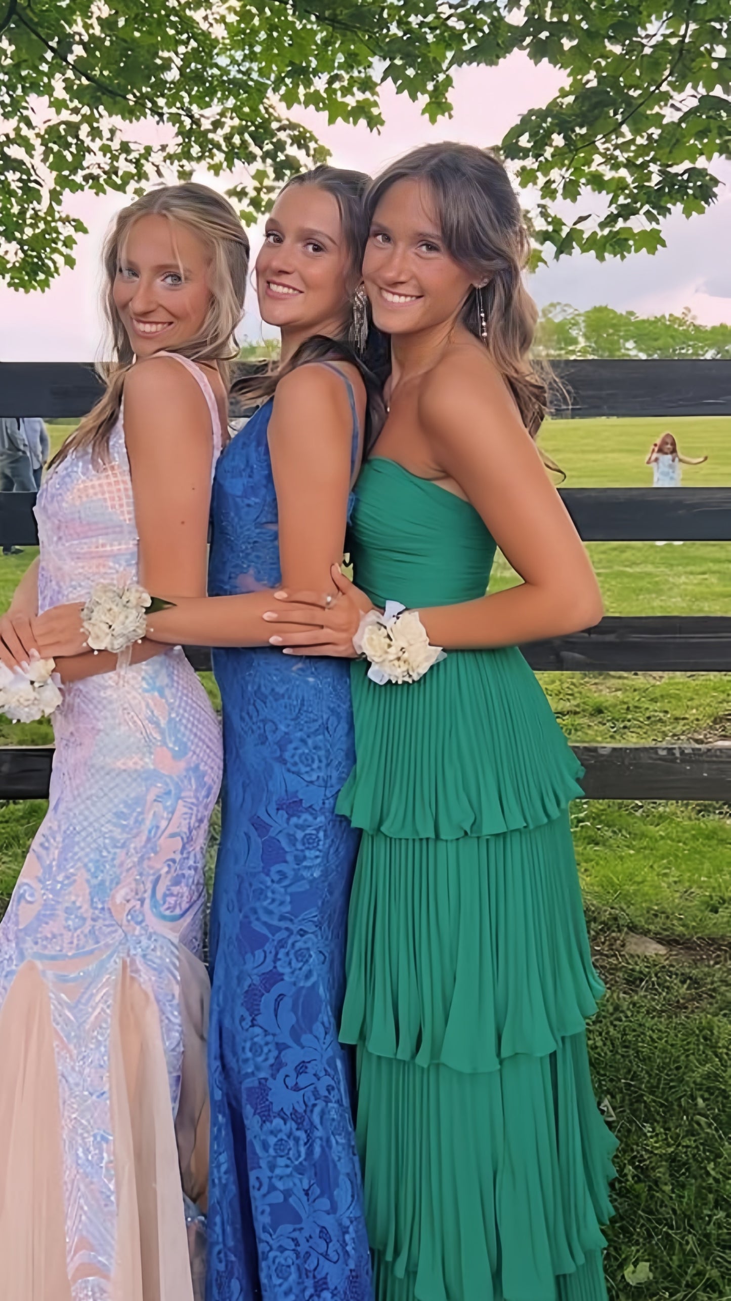 Strapless Chiffon Ruffle Prom Dress, Sleeveless Long Evening Party Gown, LTP3513