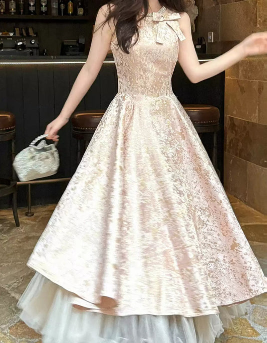 Sweet Pink Floral Print Birthday Party Dresses Beaded Senior Prom Dress,LTP4385