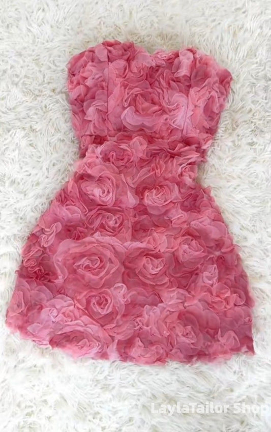 Sweetheart 3D Floral Bodycon Homecoming Dresses