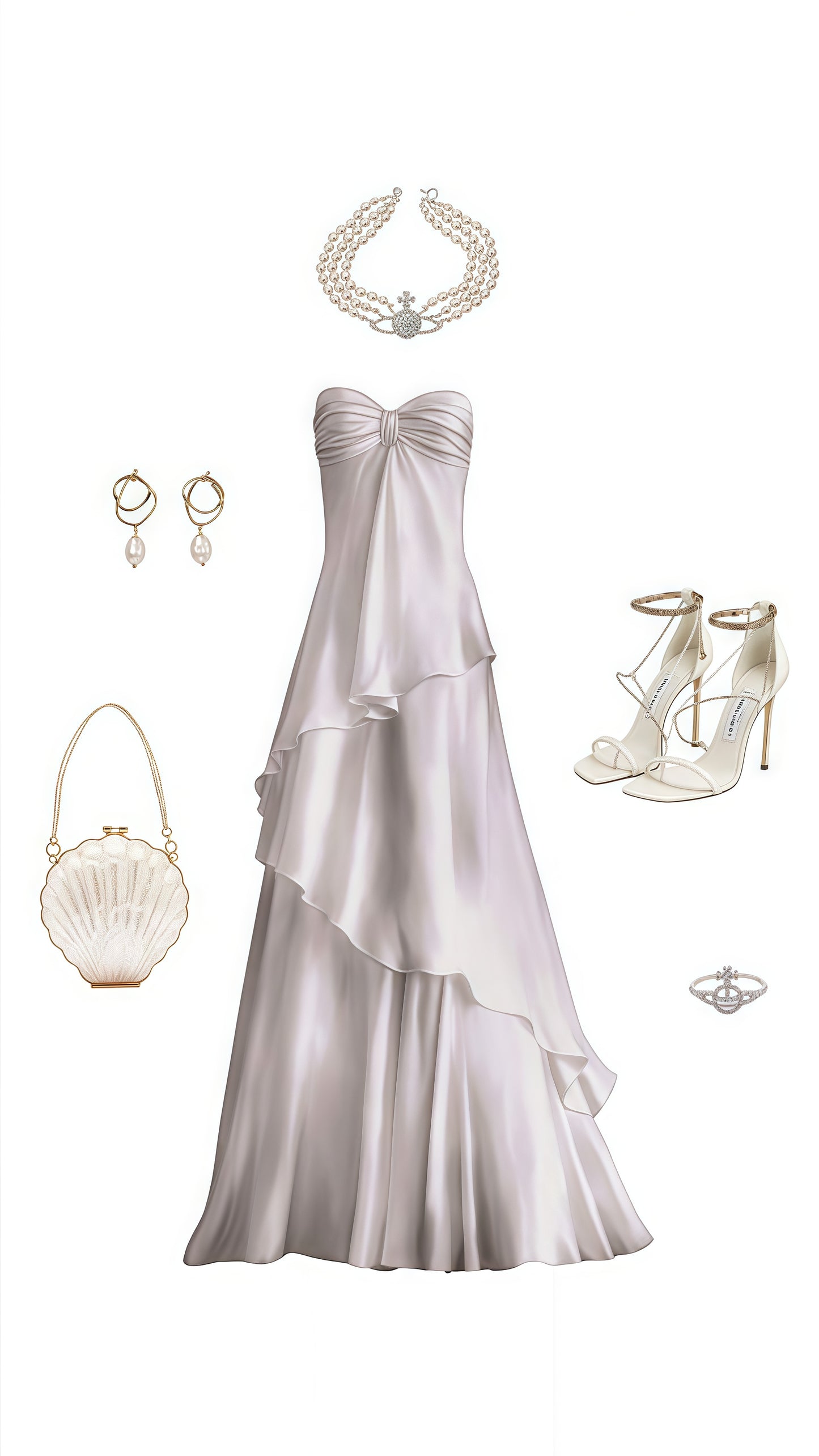 Sweetheart White Long Prom Dress, Sleeveless Evening Dress, LTP3653