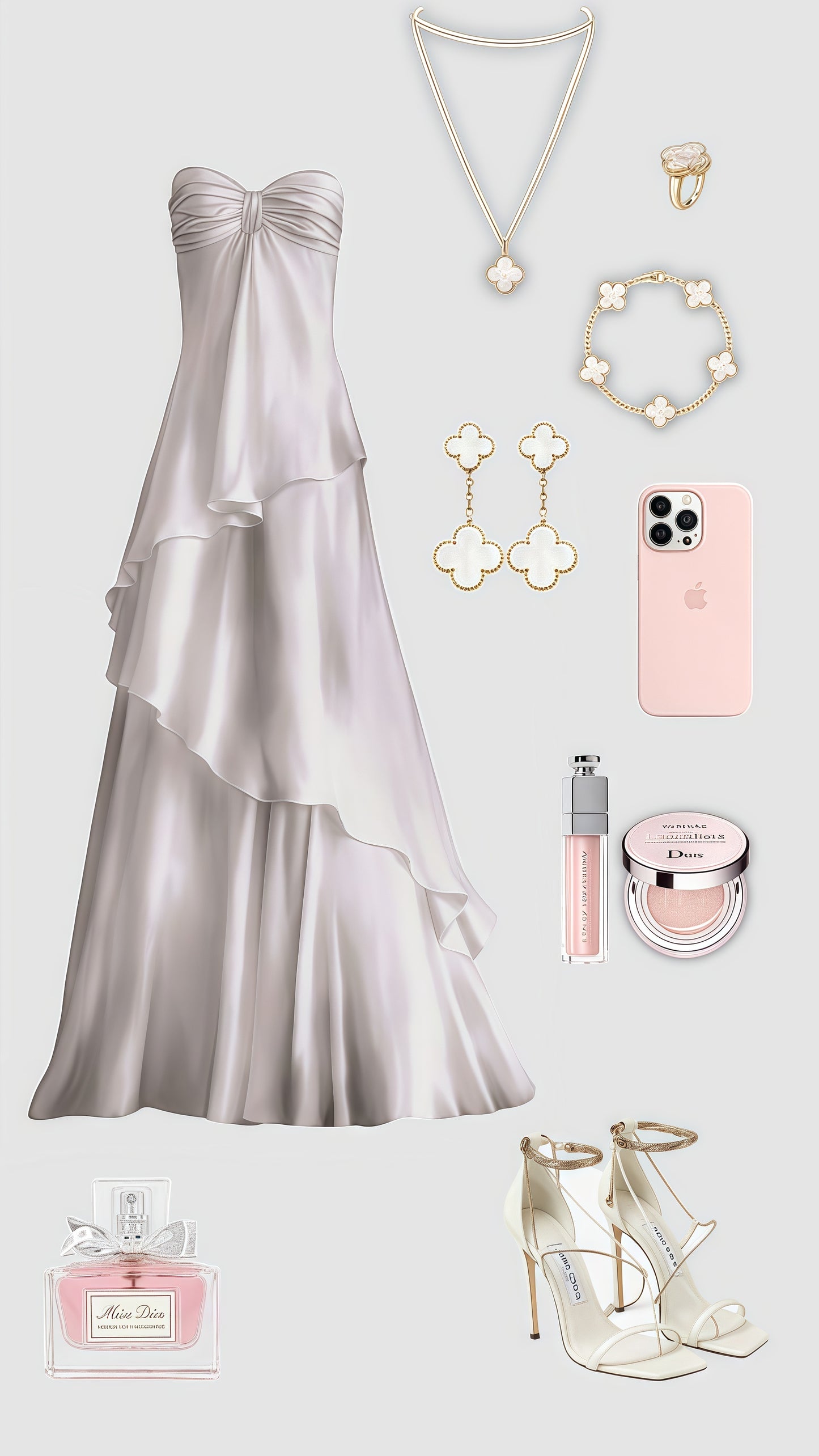 Sweetheart White Long Prom Dress, Sleeveless Evening Dress, LTP3653