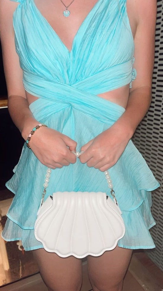 Tiffany Blue Chiffon Homecoming Dresses V-neck Hoco Party Dress,LTP3878