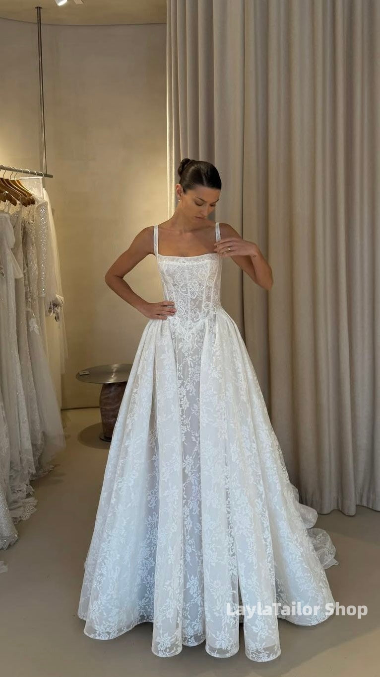 Trends Wedding Dresses Lace Bridal Dress A-Line Wedding Gown,LTP3645