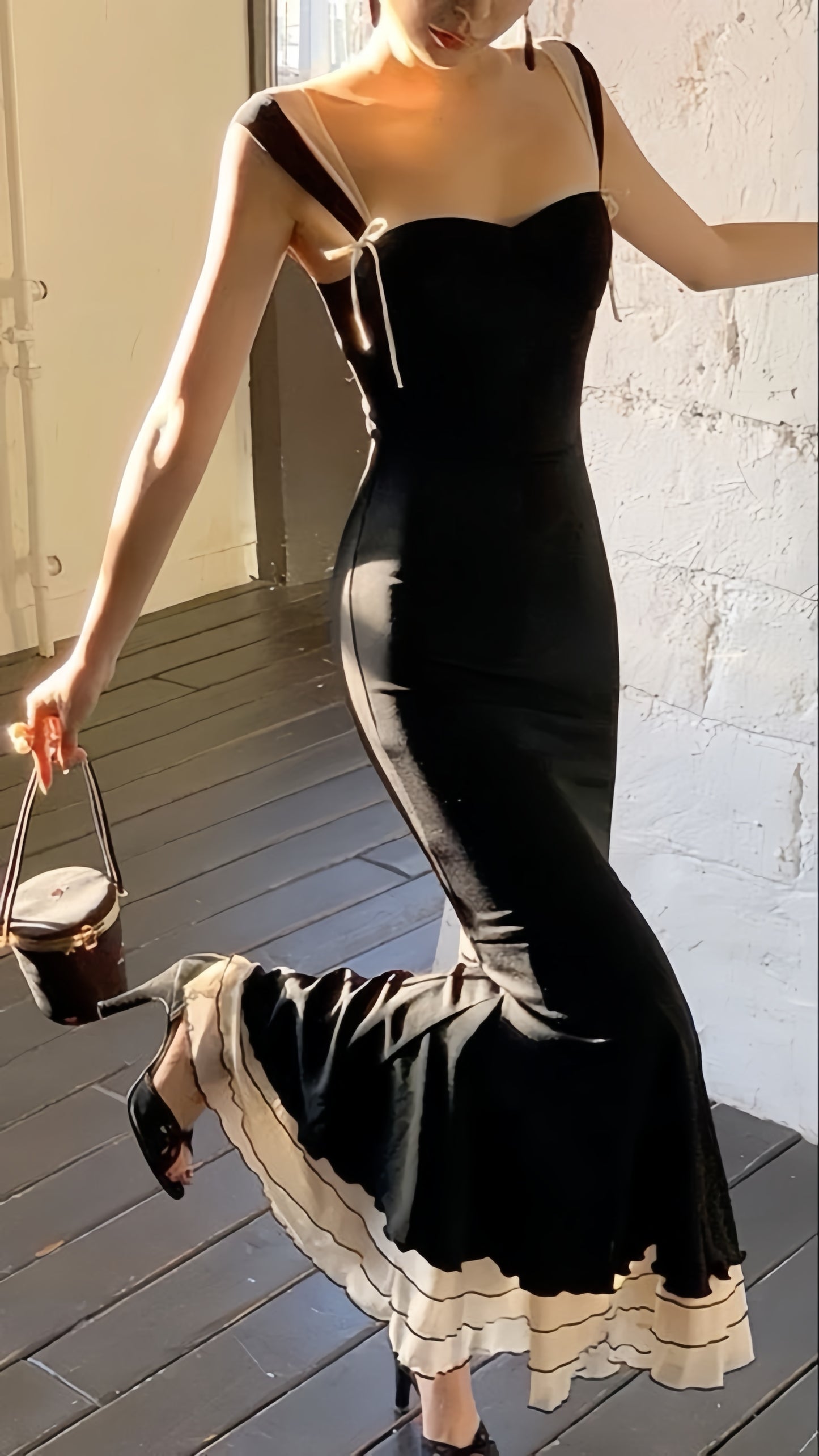 Vintage Black Mermaid Long Prom Dress, Bodycon Party Dresses, LTP3452