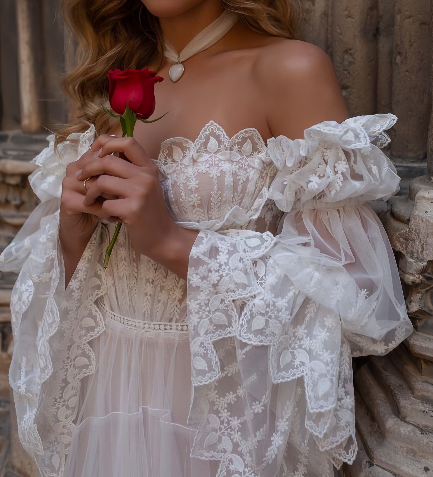 Vintage Wedding Dress A-Line Lace Tulle Wedding Bridal Gown,LTP3406