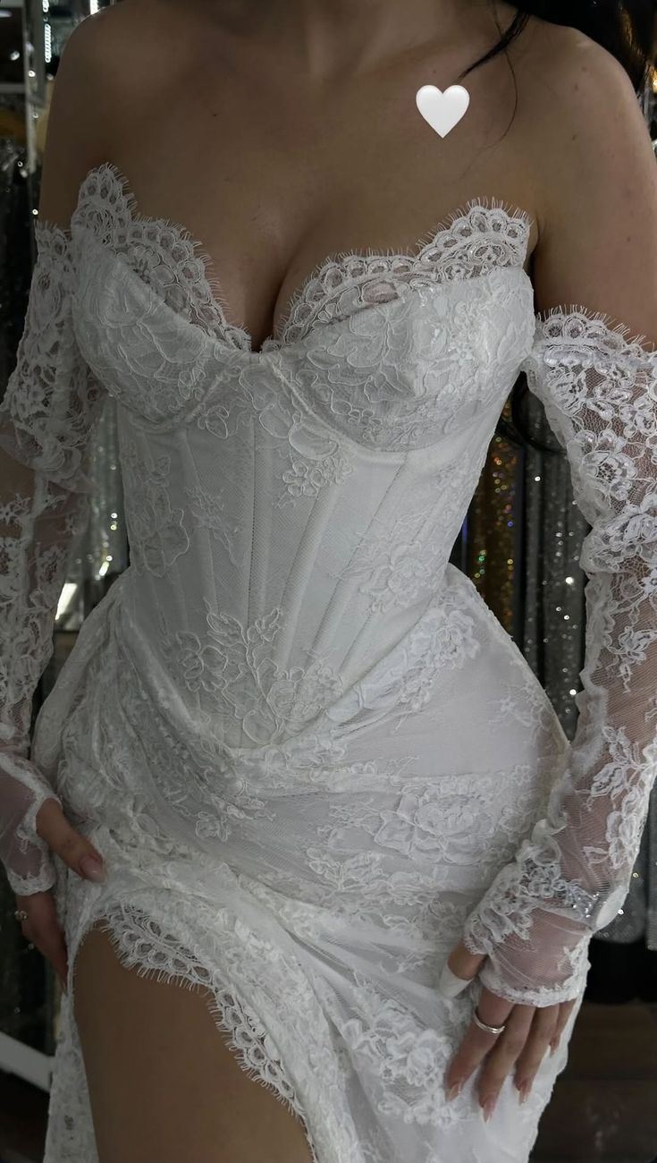 White Lace Bodycon Wedding Dresses Sexy Beach Spring Bridal Dress,LTP4164