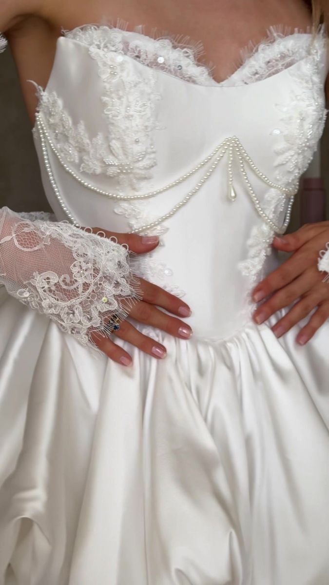 White Strapless Mini Party Dresses Appliques Pearl Beaded Prom Evening Dress Short Wedding Dresses,LTP4149