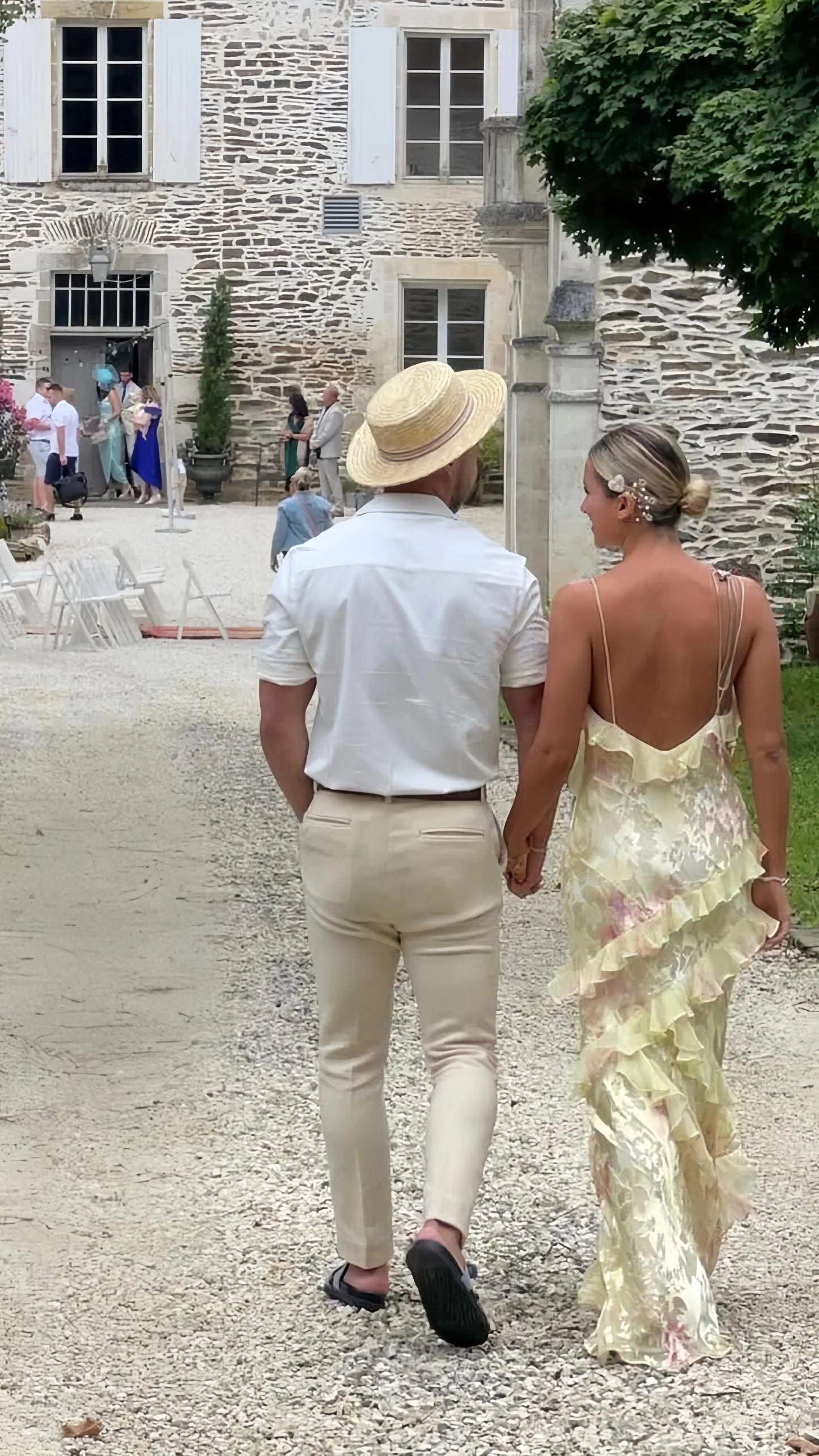 Yellow Floral Slim V-Neck Long Prom Dresses Spaghetti Straps Evening Party Dress,LTP4050