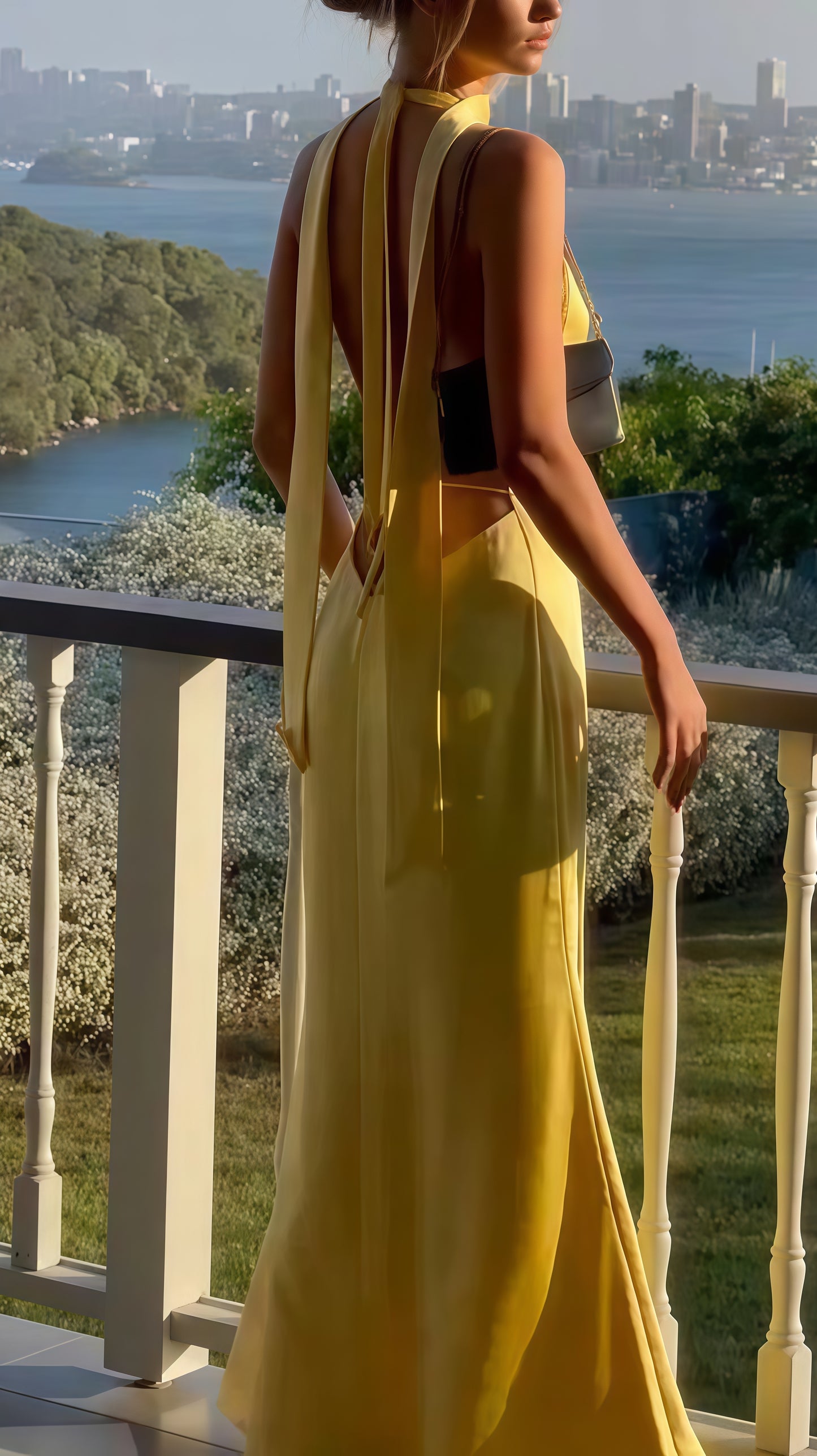 Yellow Sheath Satin Prom Dress Backless Senior Prom Dresses,LTP3540