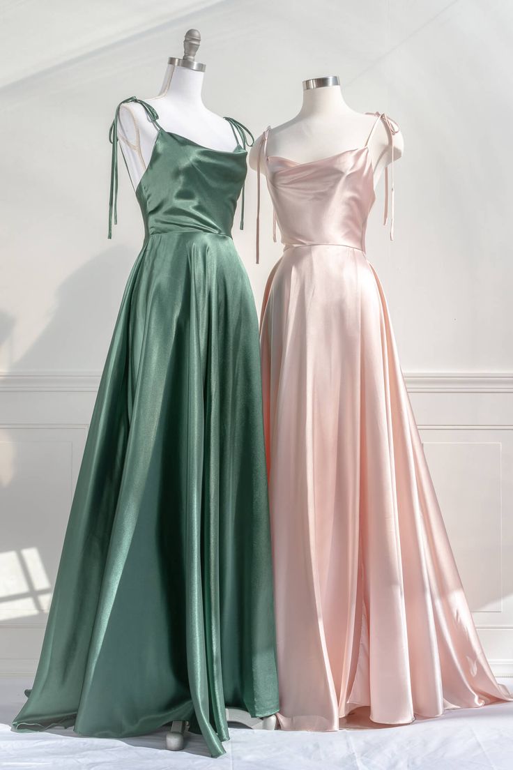 High Quality Satin Long Bridesmaid Dresses