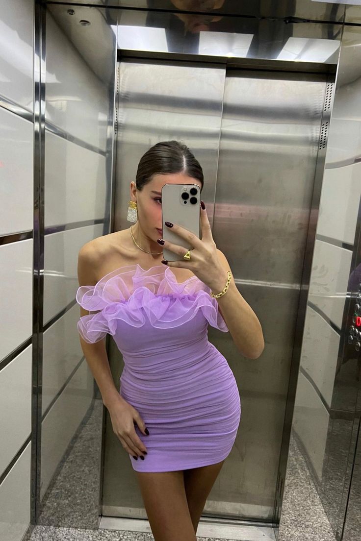 Lilac Strapless Bodycon Homecoming Dresses Sleeveless Back To School Dress, LTP3781